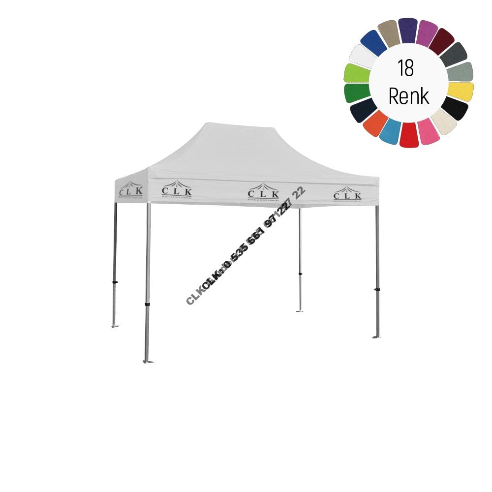 CLK 2x3 Saçak Baskılı Katlanabilir Tente Gazebo Çadır İmalatı Satışı