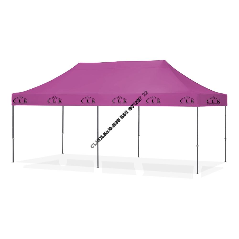 CLK 3x6 Saçak Logo Baskılı Katlanabilir Tente Gazebo Çadır İmalatı Satışı - Image 14