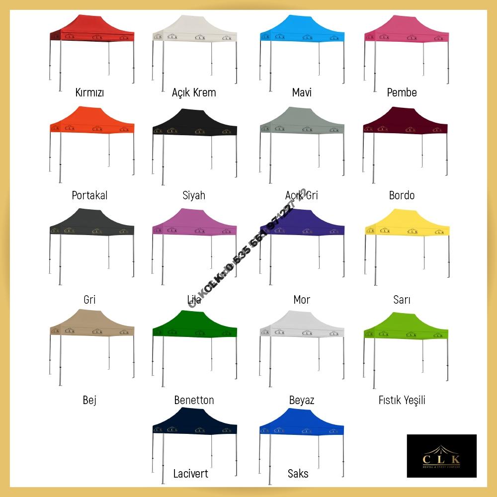 CLK 2x3 Saçak Baskılı Katlanabilir Tente Gazebo Çadır İmalatı Satışı - Image 6