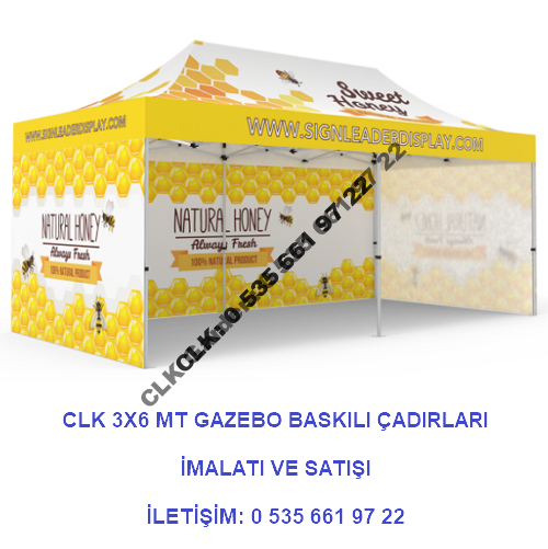 CLK Katlanabilir Gazebo Tente Baskılı 3x6 Stand Çadırı - Image 9